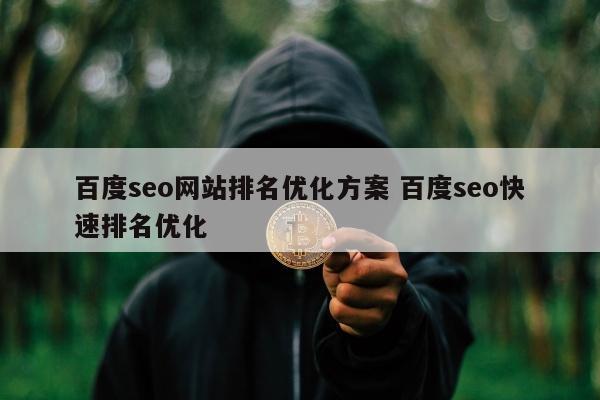 百度seo网站排名优化方案 百度seo快速排名优化