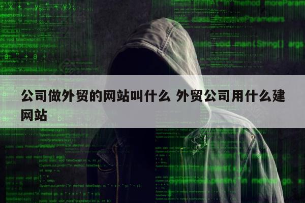 公司做外贸的网站叫什么 外贸公司用什么建网站