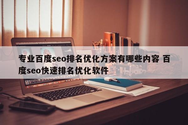 专业百度seo排名优化方案有哪些内容 百度seo快速排名优化软件