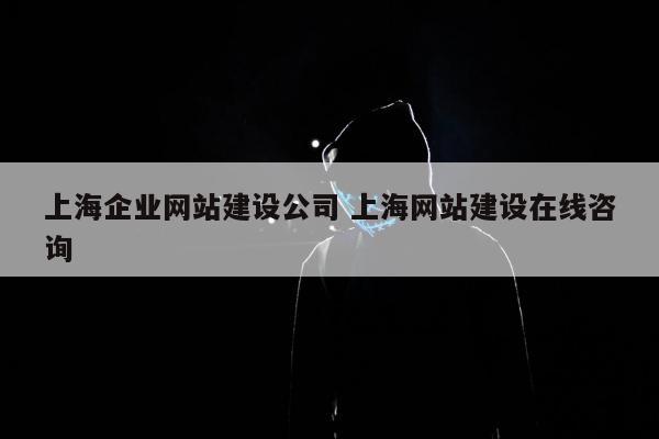 上海企业网站建设公司 上海网站建设在线咨询