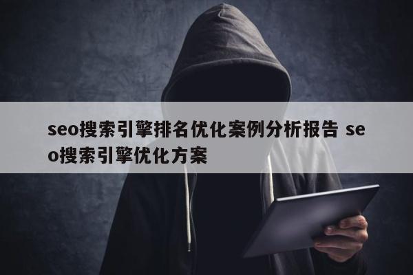 seo搜索引擎排名优化案例分析报告 seo搜索引擎优化方案