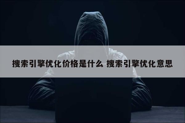 搜索引擎优化价格是什么 搜索引擎优化意思