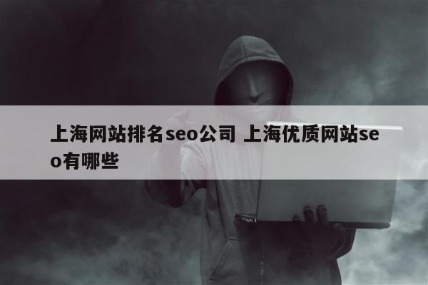 上海网站排名seo公司 上海优质网站seo有哪些