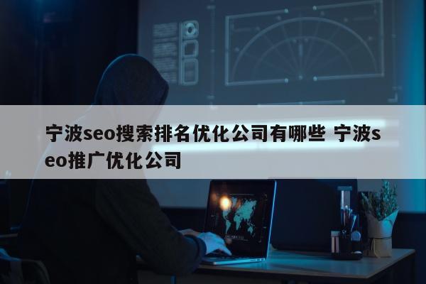 宁波seo搜索排名优化公司有哪些 宁波seo推广优化公司