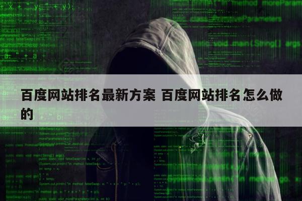 百度网站排名最新方案 百度网站排名怎么做的