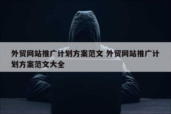 外贸网站推广计划方案范文 外贸网站推广计划方案范文大全