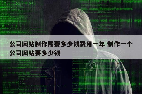 公司网站制作需要多少钱费用一年 制作一个公司网站要多少钱