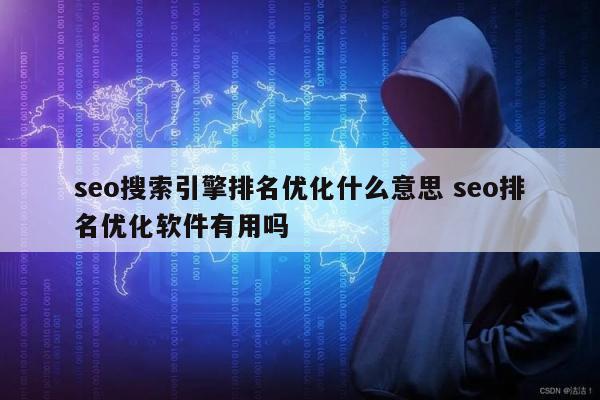 seo搜索引擎排名优化什么意思 seo排名优化软件有用吗