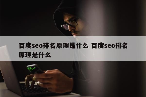 百度seo排名原理是什么 百度seo排名原理是什么