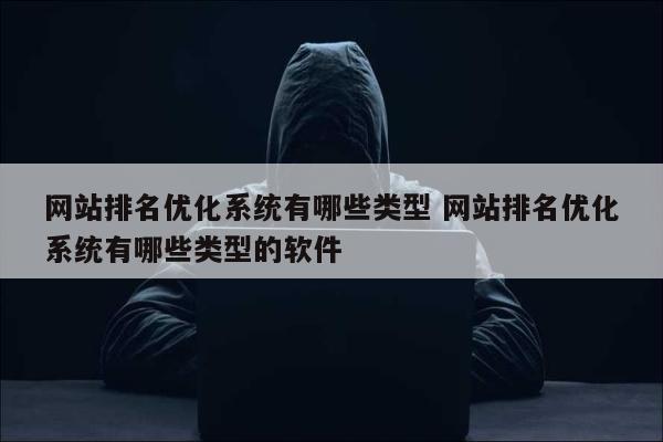 网站排名优化系统有哪些类型 网站排名优化系统有哪些类型的软件