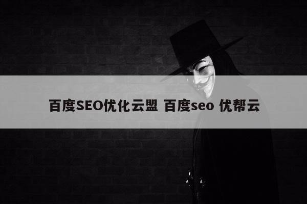 百度SEO优化云盟 百度seo 优帮云