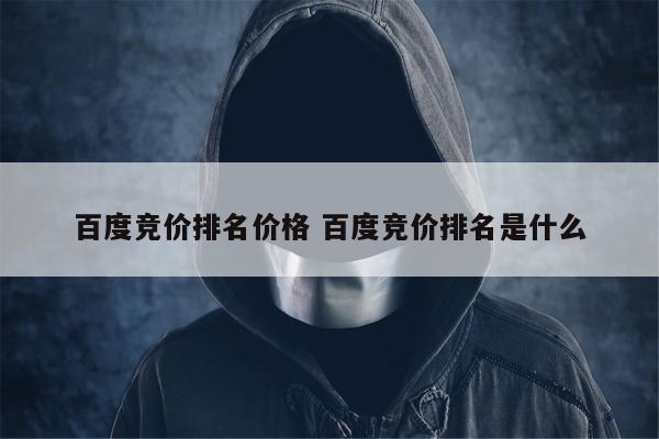 百度竞价排名价格 百度竞价排名是什么