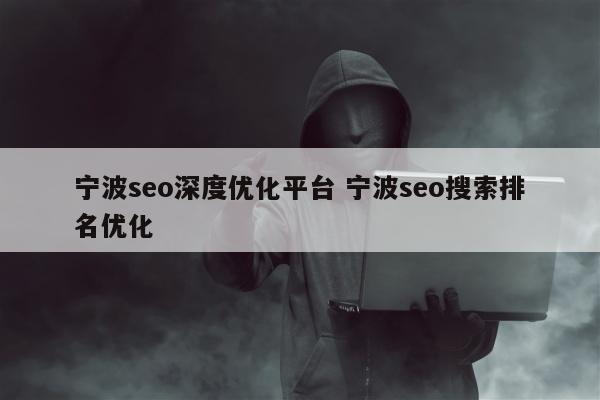 宁波seo深度优化平台 宁波seo搜索排名优化