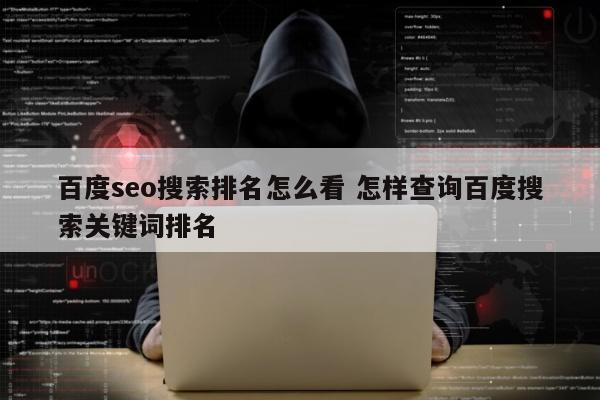 百度seo搜索排名怎么看 怎样查询百度搜索关键词排名