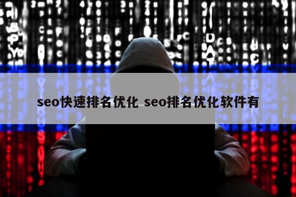 seo快速排名优化 seo排名优化软件有