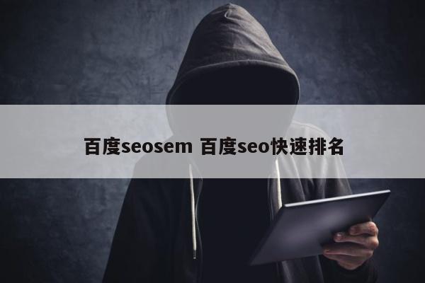 百度seosem 百度seo快速排名