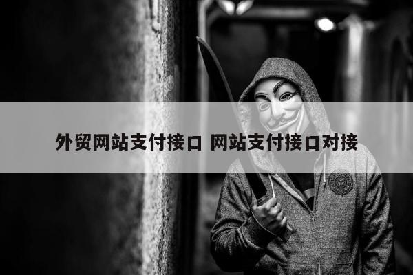 外贸网站支付接口 网站支付接口对接